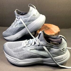 Brooks Silver and Gray Athletic Shoes